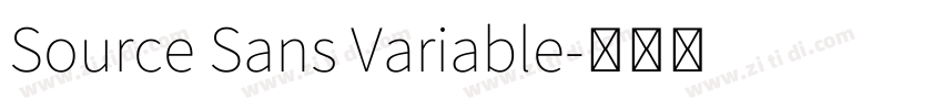 Source Sans Variable字体转换
